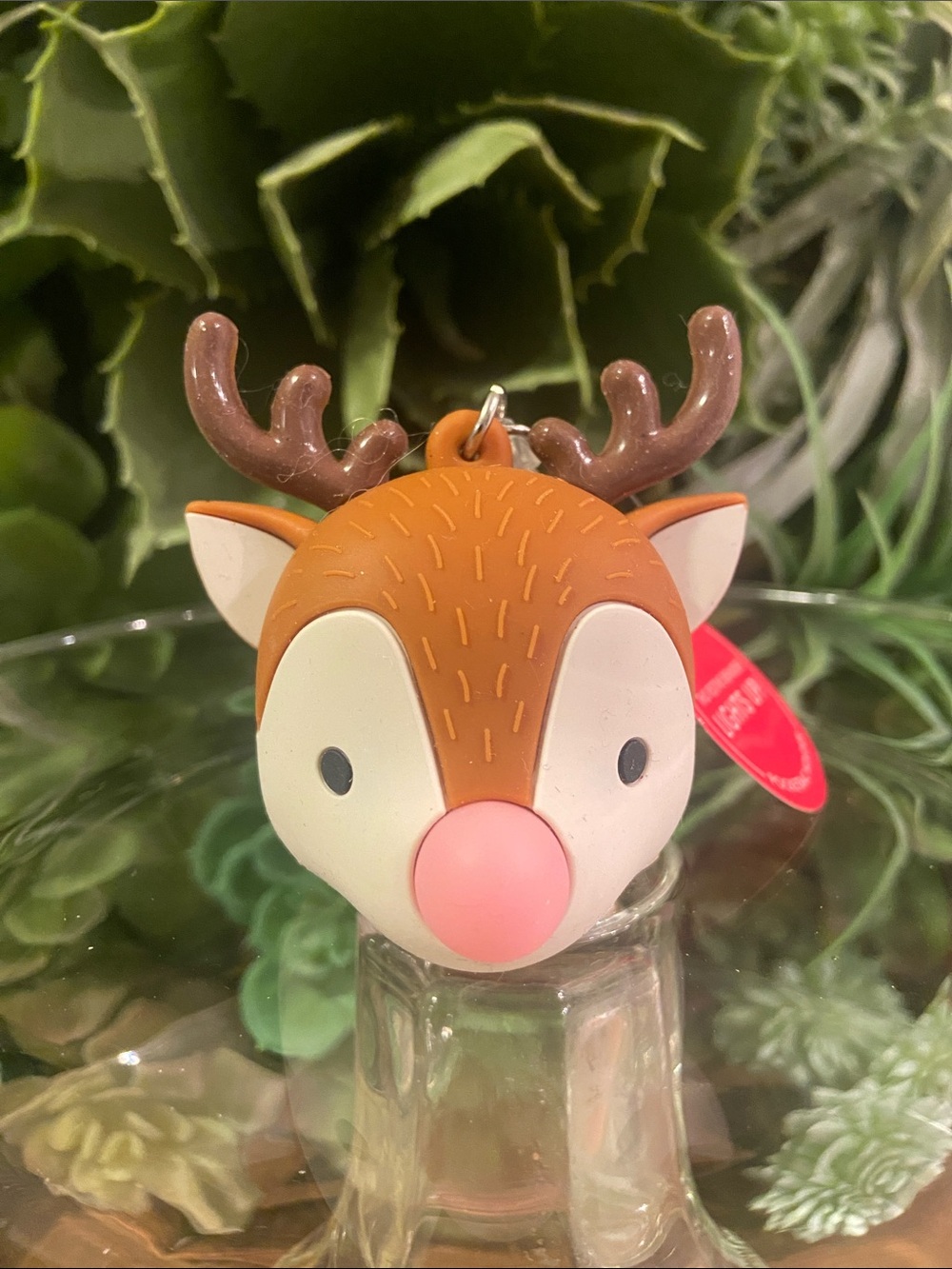 Bath & Body Works Brown Reindeer PocketBac holder with Pink Nose